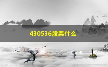 “430536股票什么时间上市